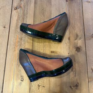 Anthropologie KRON by KRONKRON Leather Wedges Size 37